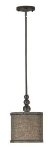 Kenroy Home 91641ORB Margot 1 Light Mini Pendant, Oil Rubbed Bronze Finish