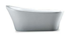 OVE Rachel 70-Inch Freestanding Acrylic Bathtub, Glossy White