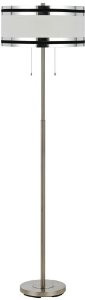 CAL LIGHTING BO-2295FL 60-watt X 2 Paxton Metal Floor Lamp