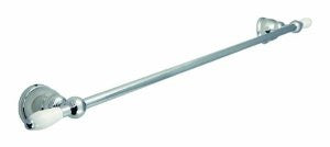 Design House 560516 Westmoor Towel Bar, Polished Chrome/White, 24-Inch