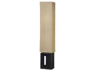 Kenroy Homes Niche Floor Lamp in a Oil Rubbed Bronze with an Amber Rectangular Shade
