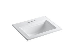 KOHLER K-2337-4-0 Memoirs Self-Rimming Lavatory with Stately Design, White