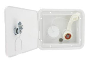 Valterra A01-2000VP White Carded Gravity/Brass City Water Inlet Hatch