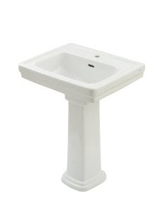 TOTO LPT532.8N-01 Promenade Lavatory and Pedestal with 8-Inch Centers, Cotton White, Deep Bowl