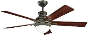 Kichler Lighting 300141OLZ 52-Inch Brookfield Ceiling Fan, Oiled Bronze