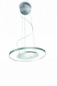 Philips 37340/48/48 Ledino LED Contemporary Disk Pendant Light, Aluminum/Glass