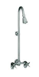 KOHLER K-7254-CP Industrial Exposed Shower, Polished Chrome