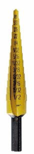 Irwin 15101 Unibit1T Titanium Nitride Coated 1/8-Inch to 1/2-Inch by 1/4-Inch Shank Step Drill Bit