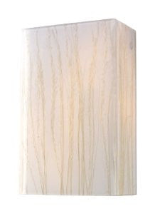 Elk 19030/2 Modern Organics-2-Light Sconce In White Saw grass Material In Polished Chrome