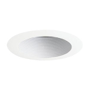 Juno Lighting 444W-WH 4-Inch Adjustable Recessed Trim, White Baffle with White Trim