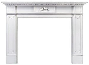 Pearl Mantels 530-56 Monticello Fireplace Mantel Surround with Medium Density Fiberboard, White, 56-Inch