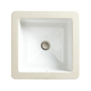 Porcher 12120-00.001 Marquee Petite Square Undercounter Lavatory, White