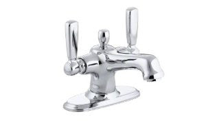 KOHLER K-10579-4-CP Bancroft Monoblock Lavatory Faucet, Polished Chrome