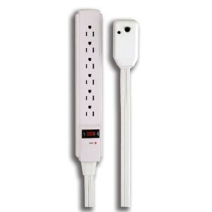TRC 90802 FIRST ALERT LCDI Protected Surge Power Strip with Fire Shield Safety, 6-Outlet, 3-Feet, White