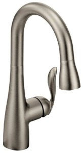 Moen 5995SRS Arbor One-Handle High Arc Pull Down Single Mount Bar Faucet, Spot Resist Stainless