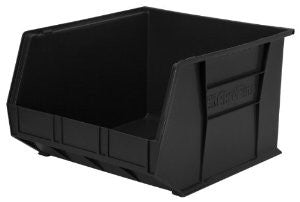 Akro-Mils 30270 Plastic Storage Stacking Hanging Akro Bin, 18-Inch by 16-Inch by 11-Inch, Black, Case of 3