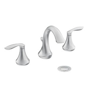 Moen T6420 Eva Two-Handle High Arc Bathroom Faucet without Valve, Chrome