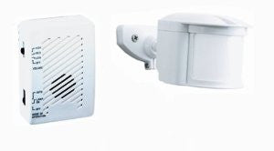 Cooper Lighting RFM189W 180 Degree Digital Wireless Motion Security System with Remote Alarm, White