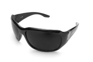 Edge Eyewear TYC216 Civetta Safety Glasses, Black with Polarized Smoke Lens for Ladies