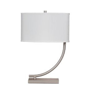 Ashley L415124 Phebe Contemporary Table Lamp in Silver Metal, Set of 2