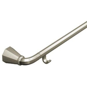 Moen YB9724BN Felicity 24-Inch Towel Bar with Hook, Brushed Nickel