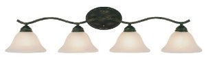 Trans Glob Lighting 2828 ROB 4-Light Bathroom Light Fixture, Rubbed Oil Bronze