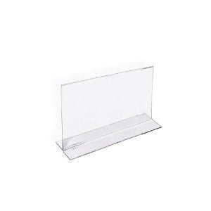 Azar 152727 Horizontal Double-Sided Stand Up Sign Holder, 10 Count