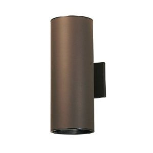 Kichler Lighting 9246AZ 15-Inch 2-Light Incandescent Outdoor Wall Mount, Architectural Bronze