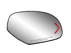Fit System 40204 Passenger Side Heated Non-Dimming Mirror Glass with Backing Plate and LED Arrow Turn Signal Light