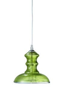 Jamie Young 5STCR-LGCE Saint Croix Pendant, Celadon Seeded Glass