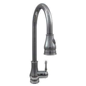 Dyconn Baltic TB001-A17 18-Inch Modern Single Handle Pull Out Dual Spray Kitchen Faucet with matching Soap Dispenser (Chrome)
