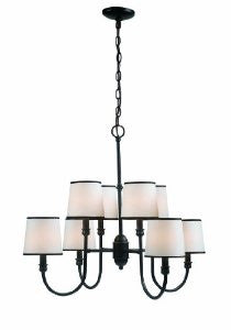 World Imports 1348-29 Brisbane Collection 8-Light Chandelier, Euro Bronze