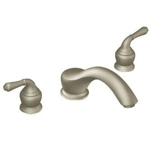 Moen T951BN Monticello Two-Handle Low Arc Roman Tub Faucet without Valve, Brushed Nickel