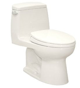 TOTO MS854114SG-01 Ultramax Elongated One Piece Toilet with Sanagloss, Cotton White