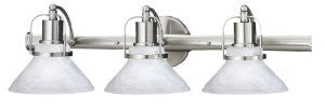 Thomas Lighting M1703-78 Newport Three-Light 30-Inch W by 7-3/4-Inch H Bath Light, Brushed Nickel