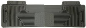 Husky Liners Custom Fit Heavy Duty Rubber Rear Floor Mat - Pack of 2 (Grey)
