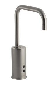 KOHLER K-13473-VS Gooseneck Touchless Deck-Mount Faucet, Vibrant Stainless