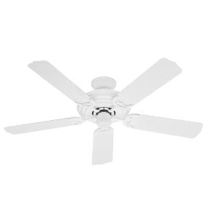 Hunter 23566 Sea Air 52-Inch 5 White Plastic Blades Ceiling Fan, White