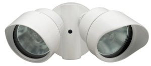 Lithonia OFTR 200Q 120 LP WH M12 Designer Adjustable Twin Head Flood Light Quartz Halogen, White