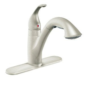 Moen 7545CSL Camerist One-Handle Low Arc Pullout Kitchen Faucet, Classic Stainless