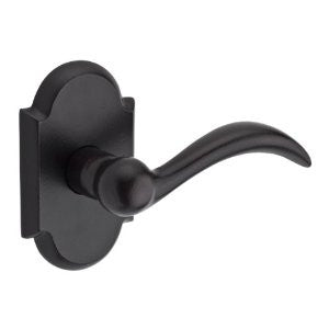 Baldwin PS.ARC.R.RAR.481.6L.DS Arch Right-Handed Arch Passage Lever with Rustic Arch Rose, Dark Bronze