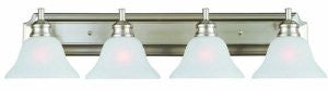 Design House 517128 Bristol 4-Light Vanity-Light, 7-3/8-Inch by 32-Inch, Satin Nickel