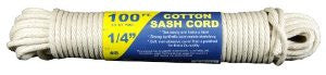 T.W . Evans Cordage 46-080 Number-8 1/4-Inch Buffalo Cotton Sash Cord 100-Feet Hank