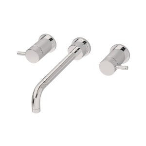 American Standard 2064.451.295 Serin 2-Handle Wall Mount Lavatory Faucet with Valve Body and Grid Drain, Satin Nickel