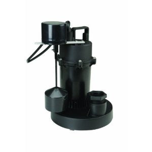 3200 GPH Vertical Float Sump Pump Fully Submersible; 28 feet Lift