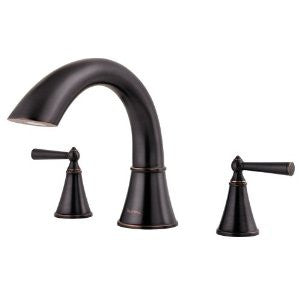 Pfister RT6-5GLY Saxton Two Handle 3-Hole Roman Tub Trim, Tuscan Bronze