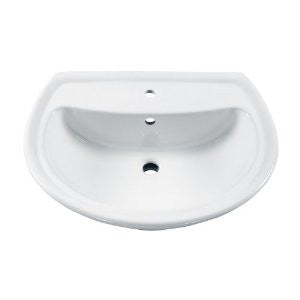 American Standard 0236.001.020 Cadet Pedestal Sink Basin with Center Faucet Hole Only, White