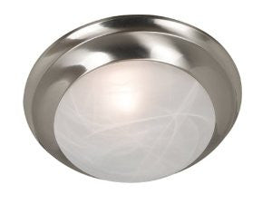 Kenroy Home 80360ORB Dickens One-Light Flush Mount Light With 9-Inch Diameter White Glass Shade, Oil Rubbed Bronze