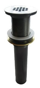 Novatto STD-ORB Solid Brass Vessel Sink Strainer Drain without Overflow, Oil Rubbed Bronze Finish