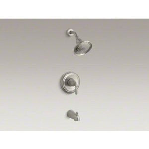 Kohler KT3954EBN Devonshire 1-Handle Rite-Temp Tub and Shower Faucet Trim Kit, Vibrant Brushed Nickel